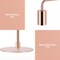 Modern Industrial Rose Gold Table Lamp – Minimalist Metal Desk Light for Bedroom, Office, and Living Room